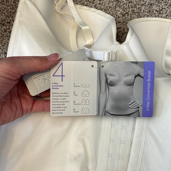 Fine Lines Australia4 Way Convertible Bustier, color-Cream, Size- 36C - Picture 8 of 8